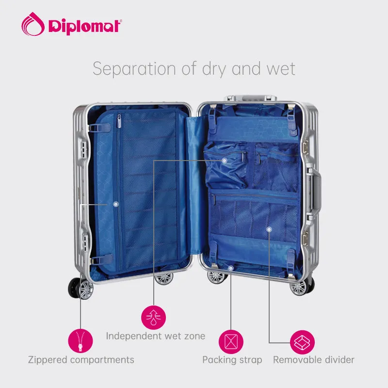Diplomat TC-910 Green  20” Carry-on & 28" Check-in Luggage