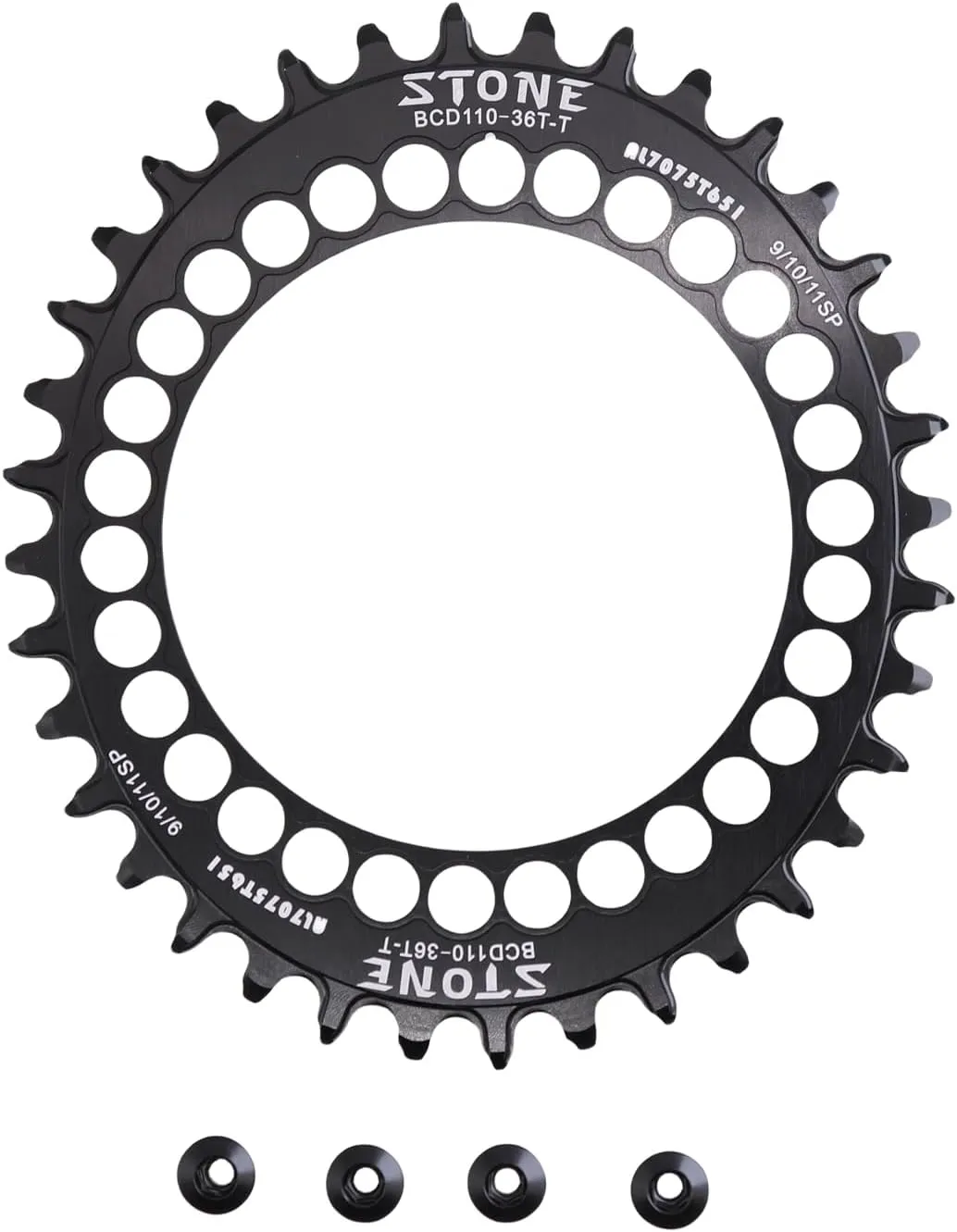 DJC Stone Oval Chainring 110 BCD Red Rival S350 S900 S100 36T to 60T Tooth Road Bike Chainwheel 110BCD for Sram Force Gravel Quarq