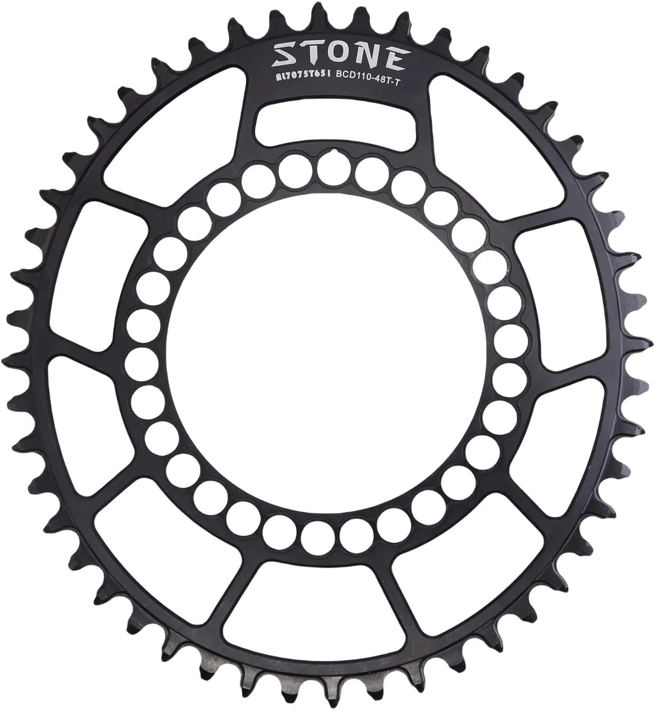 DJC Stone Oval Chainring 110 BCD Red Rival S350 S900 S100 36T to 60T Tooth Road Bike Chainwheel 110BCD for Sram Force Gravel Quarq