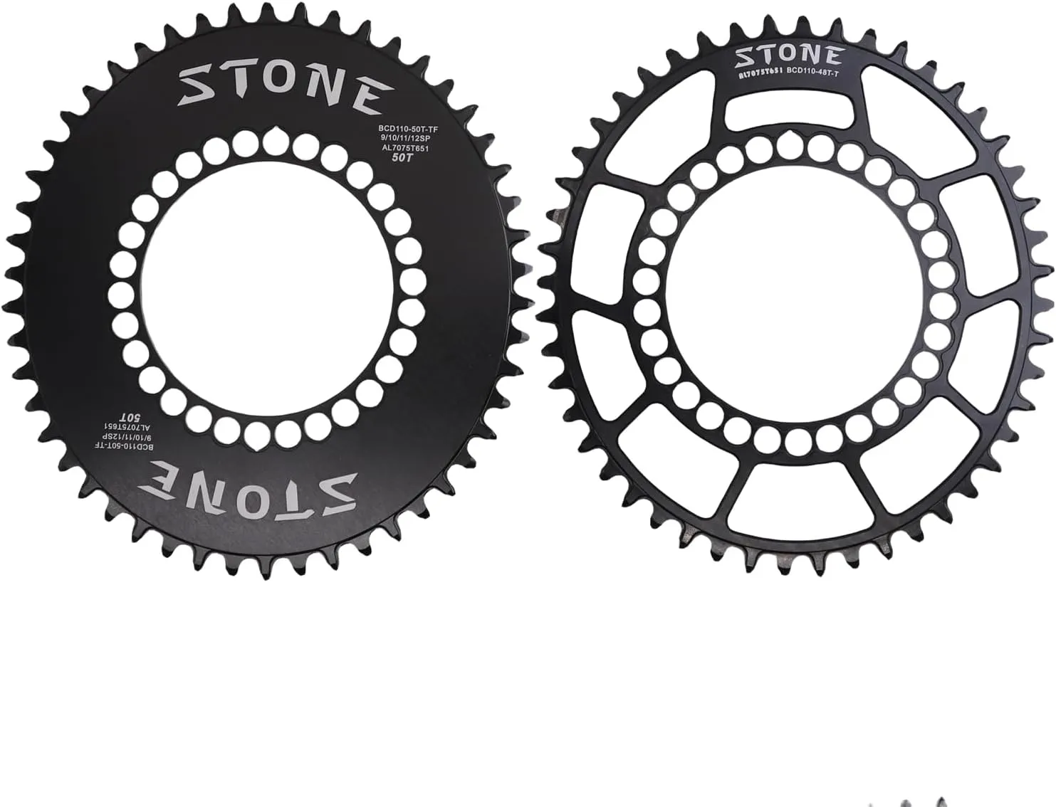 DJC Stone Oval Chainring 110 BCD Red Rival S350 S900 S100 36T to 60T Tooth Road Bike Chainwheel 110BCD for Sram Force Gravel Quarq