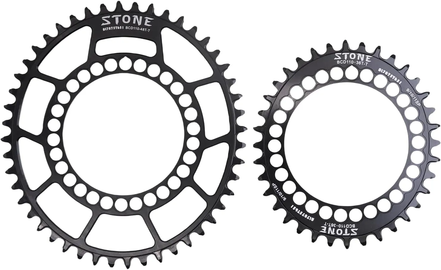 DJC Stone Oval Chainring 110 BCD Red Rival S350 S900 S100 36T to 60T Tooth Road Bike Chainwheel 110BCD for Sram Force Gravel Quarq