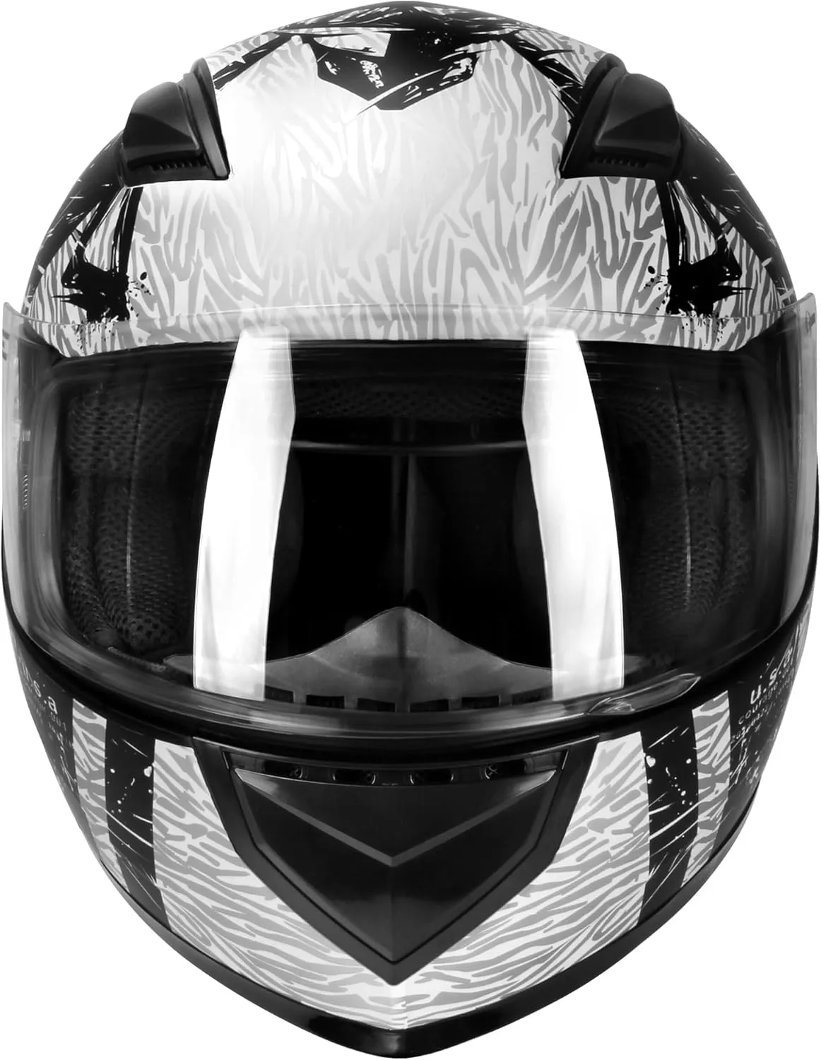 DOT Lightweight Full Face Motorcycle Street Bike Helmets with Extra Tinted Visor for Adults Men and Women, DOT Approved(Graphic,L)