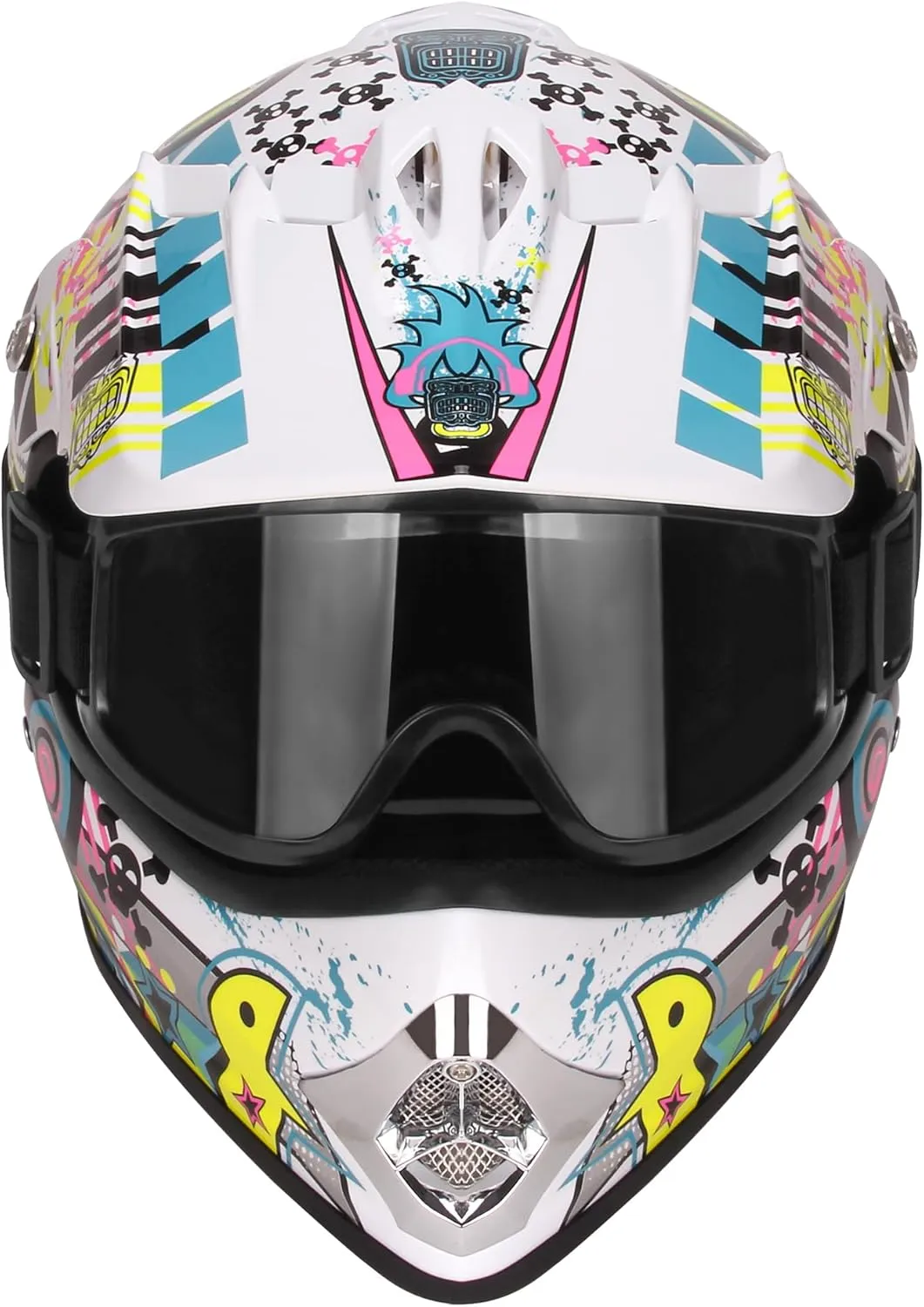 DOT Youth Motocross Offroad Street Dirt Bike Helmets for Kids 8-14,BMX MX ATV Helmet with Goggles DOT Approved