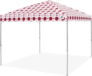 E-Z UP Ambassador Mosaic Shelter, 10' x10' Mosaic Burgundy