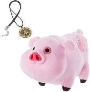EIKOU Gravity Falls Waddles Pig Mabel Barfing Plushes Dolls Kids Toy 7" （Comes with Pendant）