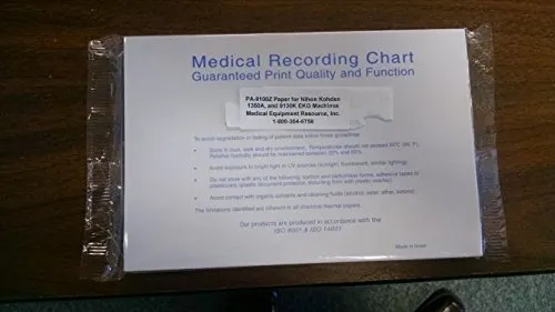EKG Paper for Nohon Kohden 1350A & 9130K EKG Machines - 10 Sheets per Pack - Letter/A4 Size