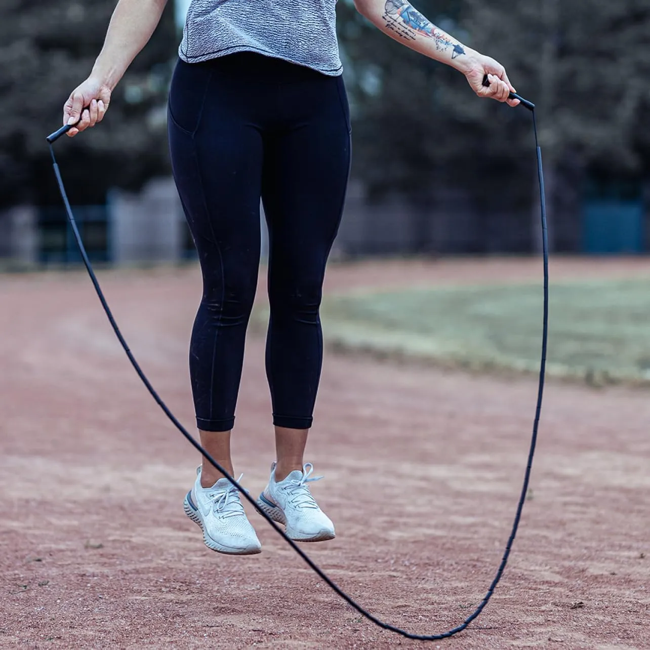Elite Jumps Beaded Jump Rope | Adjustable Jump Ropes for Fitness w/Unbreakable Handles and Shatterproof Beads | Crossover, Perfect Addition to Your Exercise Equipment | Segmented Jump Rope