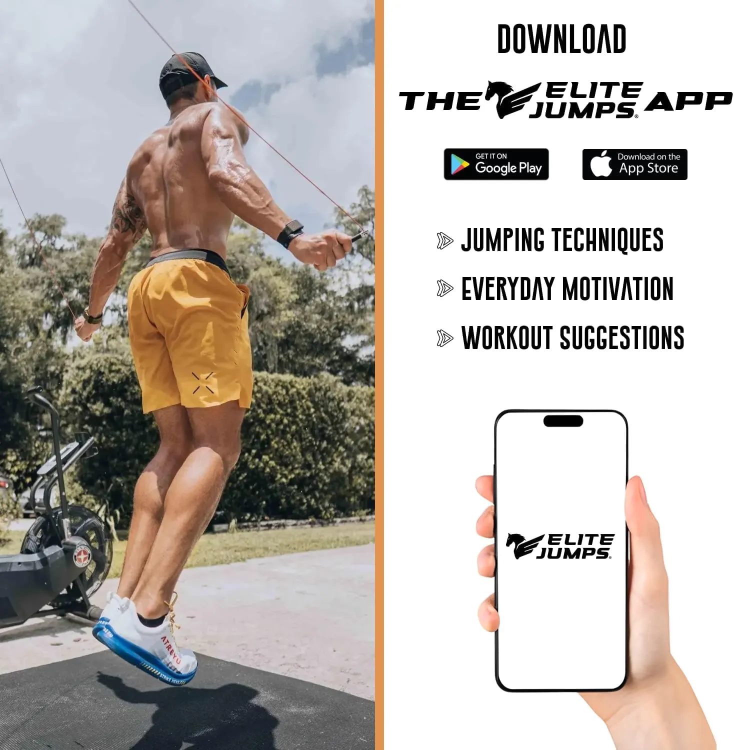 Elite Jumps Beaded Jump Rope | Adjustable Jump Ropes for Fitness w/Unbreakable Handles and Shatterproof Beads | Crossover, Perfect Addition to Your Exercise Equipment | Segmented Jump Rope