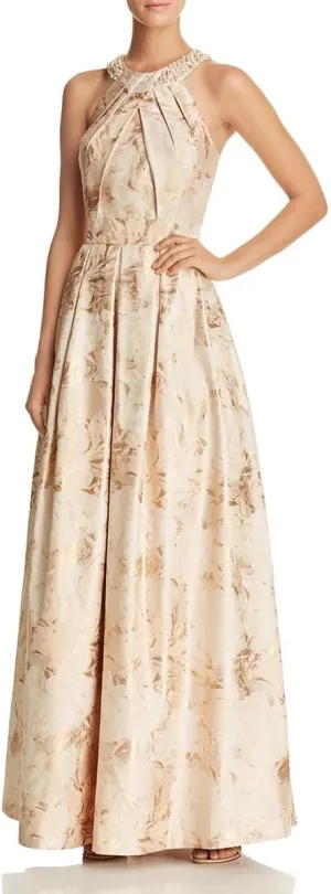 Eliza J Women's Ballgown with Beaded Detail at Neckline