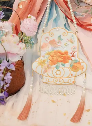 Embroidered Lantern Festival Phone Bag