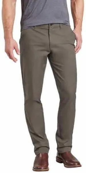 English Laundry Men Flat Front Chino Pants (067 Grey, 40x32)