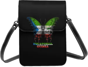 Equatorial Guinea Equatorial Guinean Butterflies Flag Small Crossbody Bag Is A Shoulder Bag Designed For Women And Girls Cell Phone Crossbody Wallet Purses With Card Slots Adjustable Strap