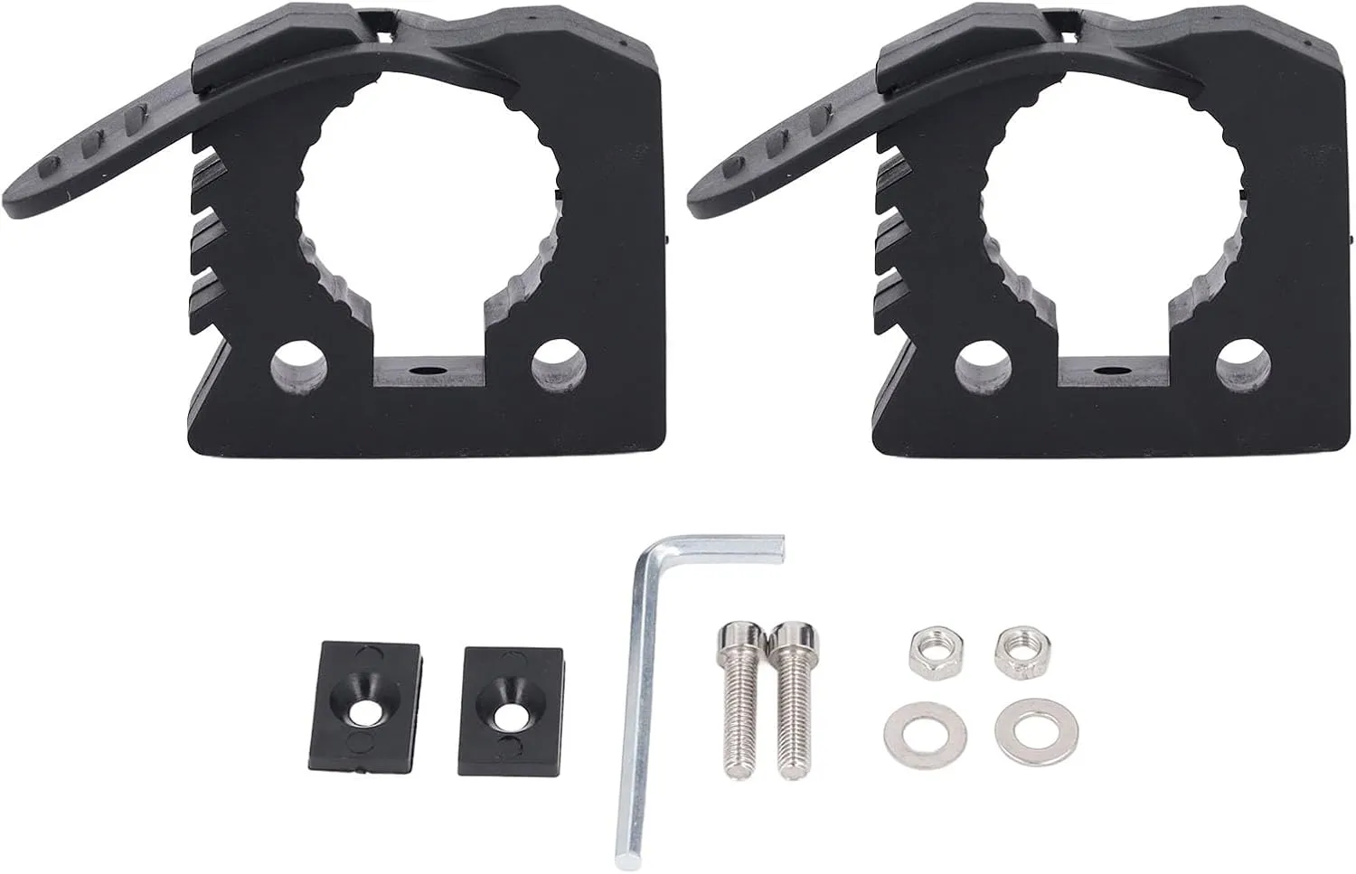EVTSCAN Rubber Clamp Mounting Bracket Shovel Holder Quick Release for Trucks UTV ATV Offroad 3-4CM Tools