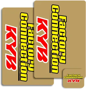 Factory Connection KYB Suspension Decals Stickers Fork Shock - Red