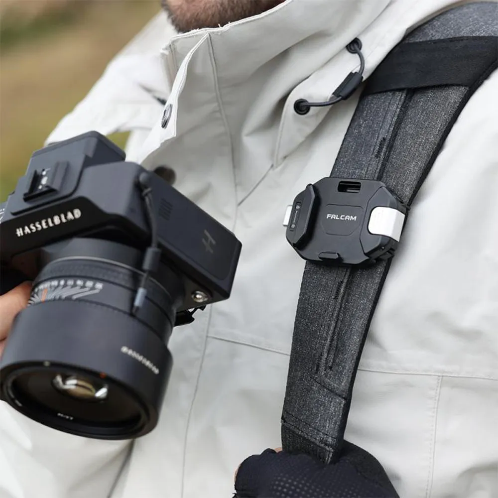 Falcam F38 QR Quick Release Base   Plate Backpack Bag Strap Clip Kit V2 with T-Shaped Buckle Lever, 30kg Maximum Load Capacity, Wide Compatibility Anti-Slip Rubber Padding & Aluminum Alloy | F38B3803