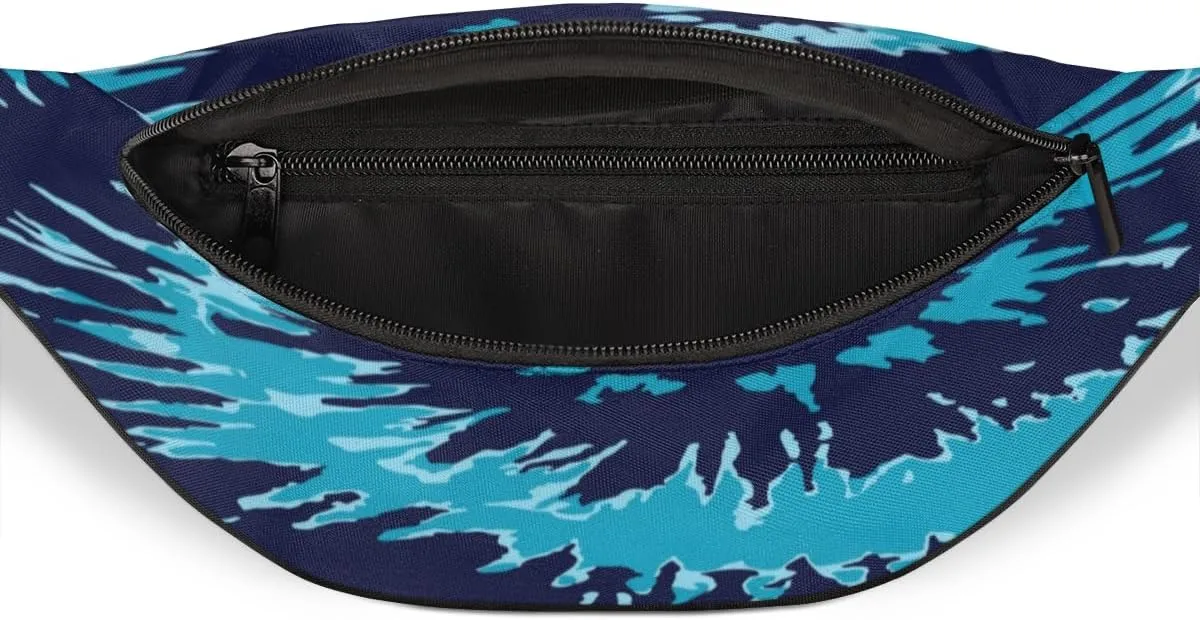 Fanny Pack for Women Men Abstract Swirl Tie Dye Waist Pack Crossbody Bag with Adjustable Straps for Hiking Running Walking Travel Cycling