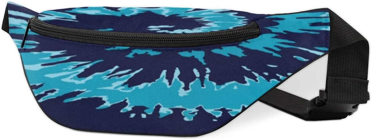 Fanny Pack for Women Men Abstract Swirl Tie Dye Waist Pack Crossbody Bag with Adjustable Straps for Hiking Running Walking Travel Cycling