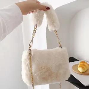 Fashion Niche Chain Plush Korean Cute Crossbody Bags