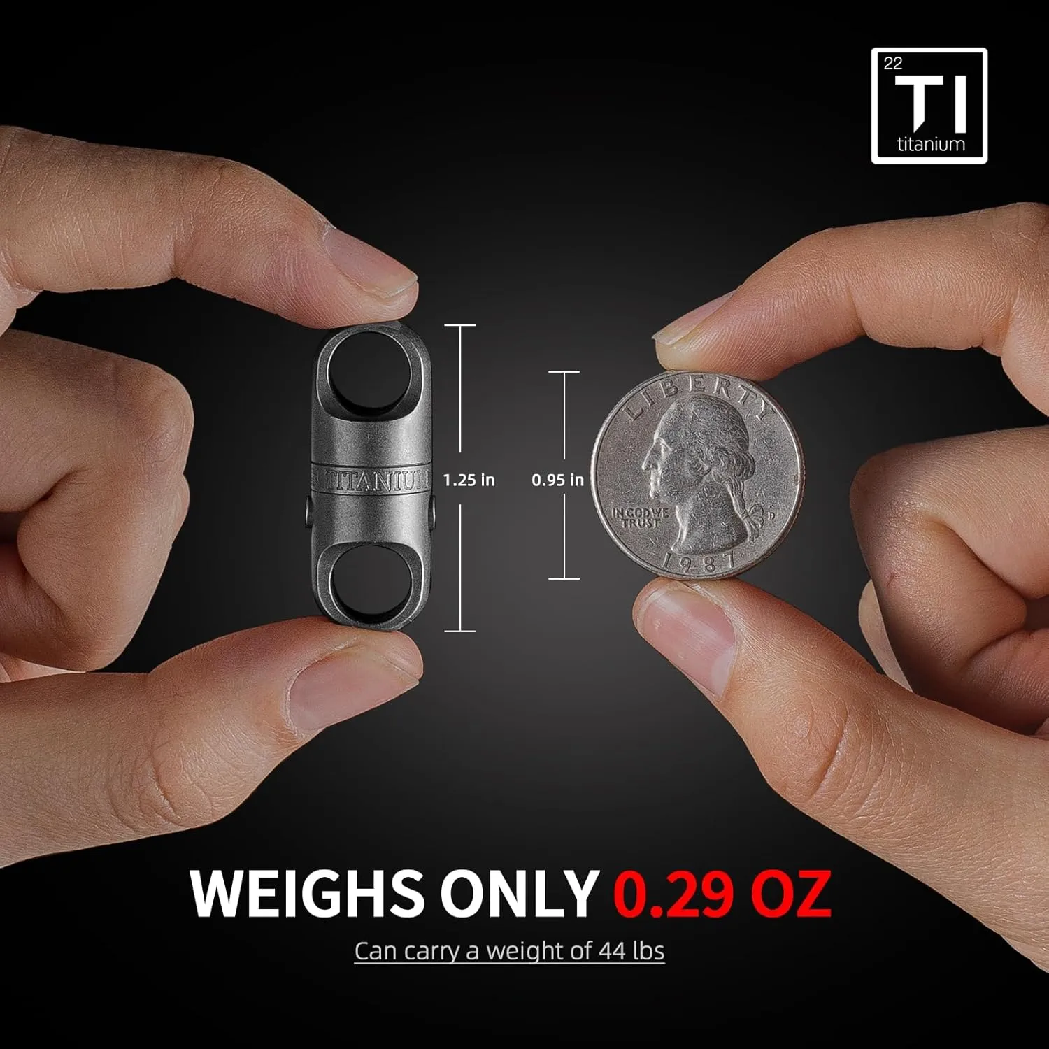 FEGVE Titanium Magnetic Key Holder, Quick Release Keychain, Detachable Magnetic Keychain, Safely Lock System, 360 ° Rotatable