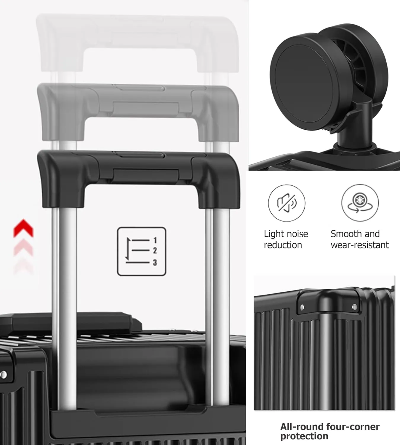 feilario 29in Super Large Captain Aluminum Frame Hardside Spinner Wheels Luggage, Removable Wheels Zipperless Checked Suitcase with Cup Holder/Phone Holder
