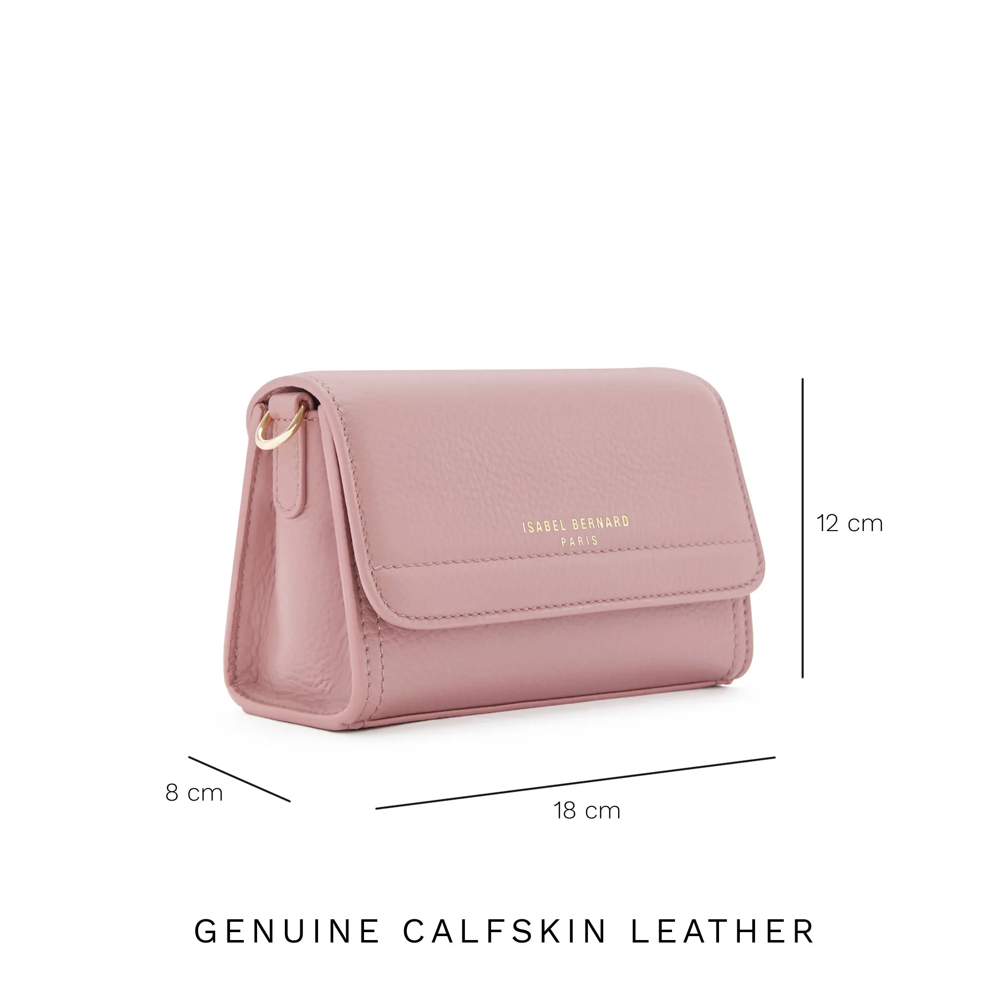 Femme Forte Kim pink calfskin leather crossbody bag