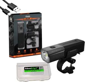 Fenix BC22R 1400 Lumens Rechargeable Bike Light, Quick Release Mount, Extended Run-time Bicycle Light with EdisonBright Charging Cable Carrying case