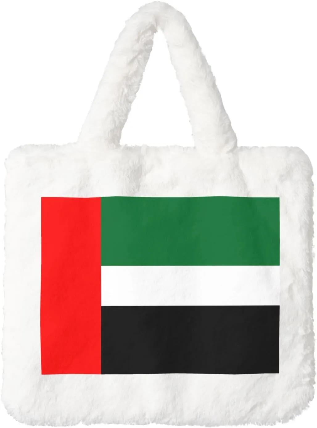 Flag of the United Arab Emirates Plush Handbag - Perfect for Autumn & Winter, Ideal as Coin Pouch Ideal Gift for Christmas and Valentine's Day