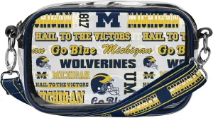 FOCO NCAA College Team Logo Stripe Clear Crossbody Bag