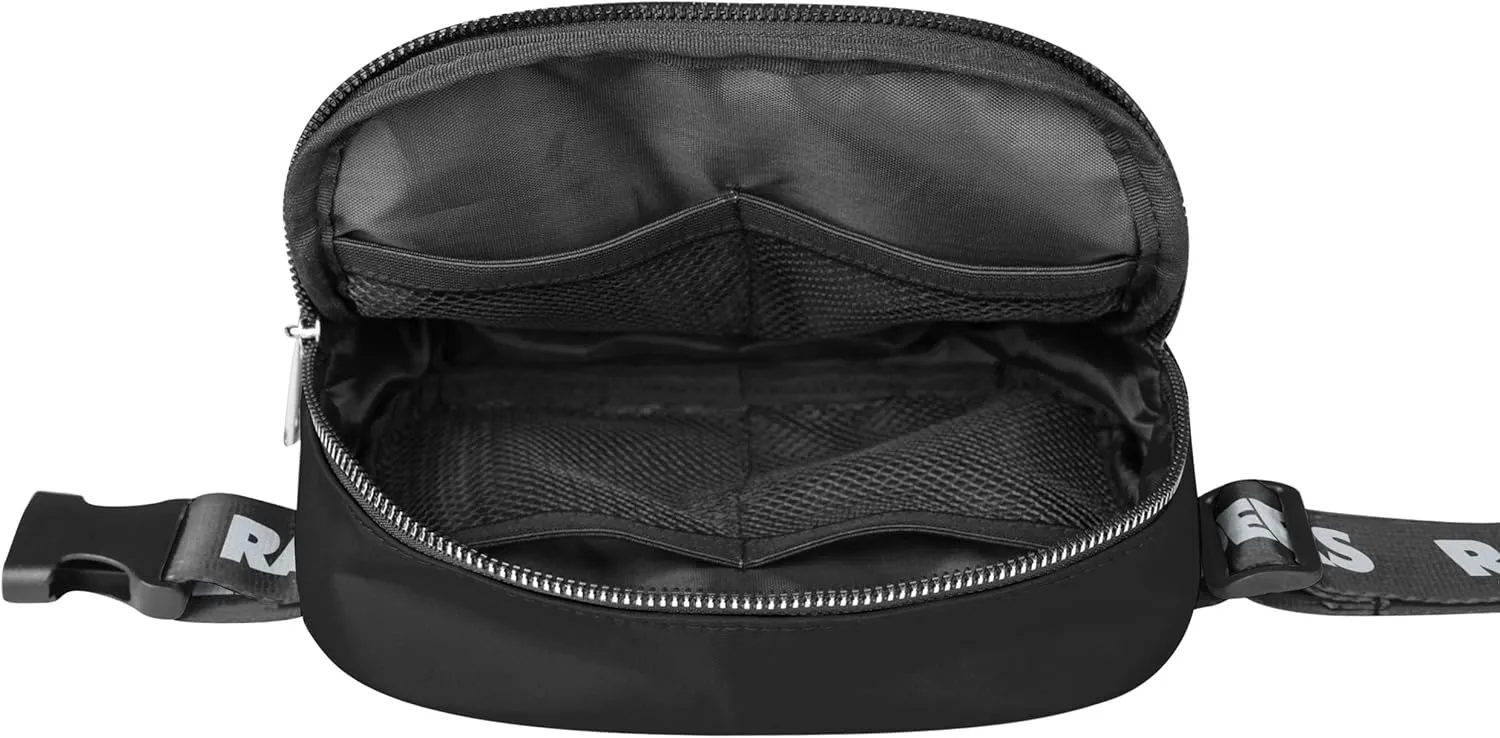 FOCO NFL Large Black Team Wordmark Crossbody Belt Bag Tote Bag Purse