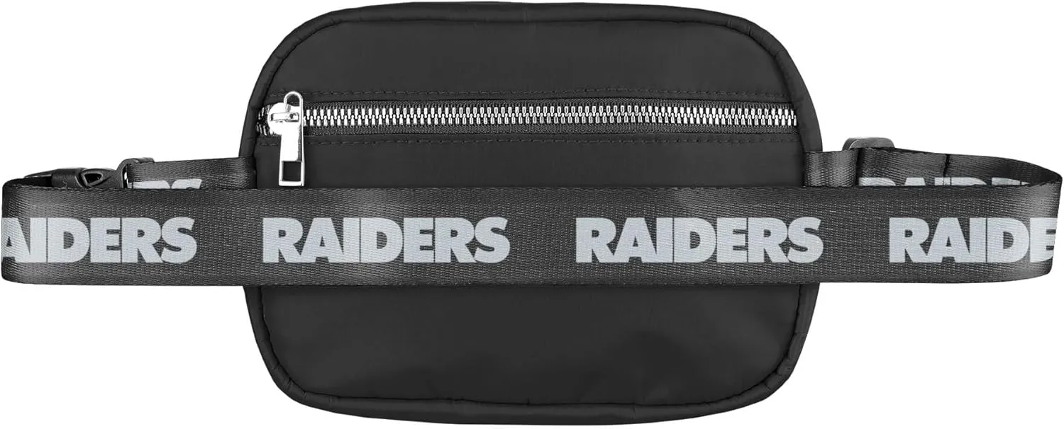 FOCO NFL Large Black Team Wordmark Crossbody Belt Bag Tote Bag Purse