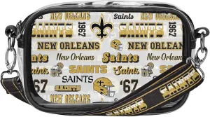 FOCO NFL Team Logo Retro Print Clear Crossbody Bag