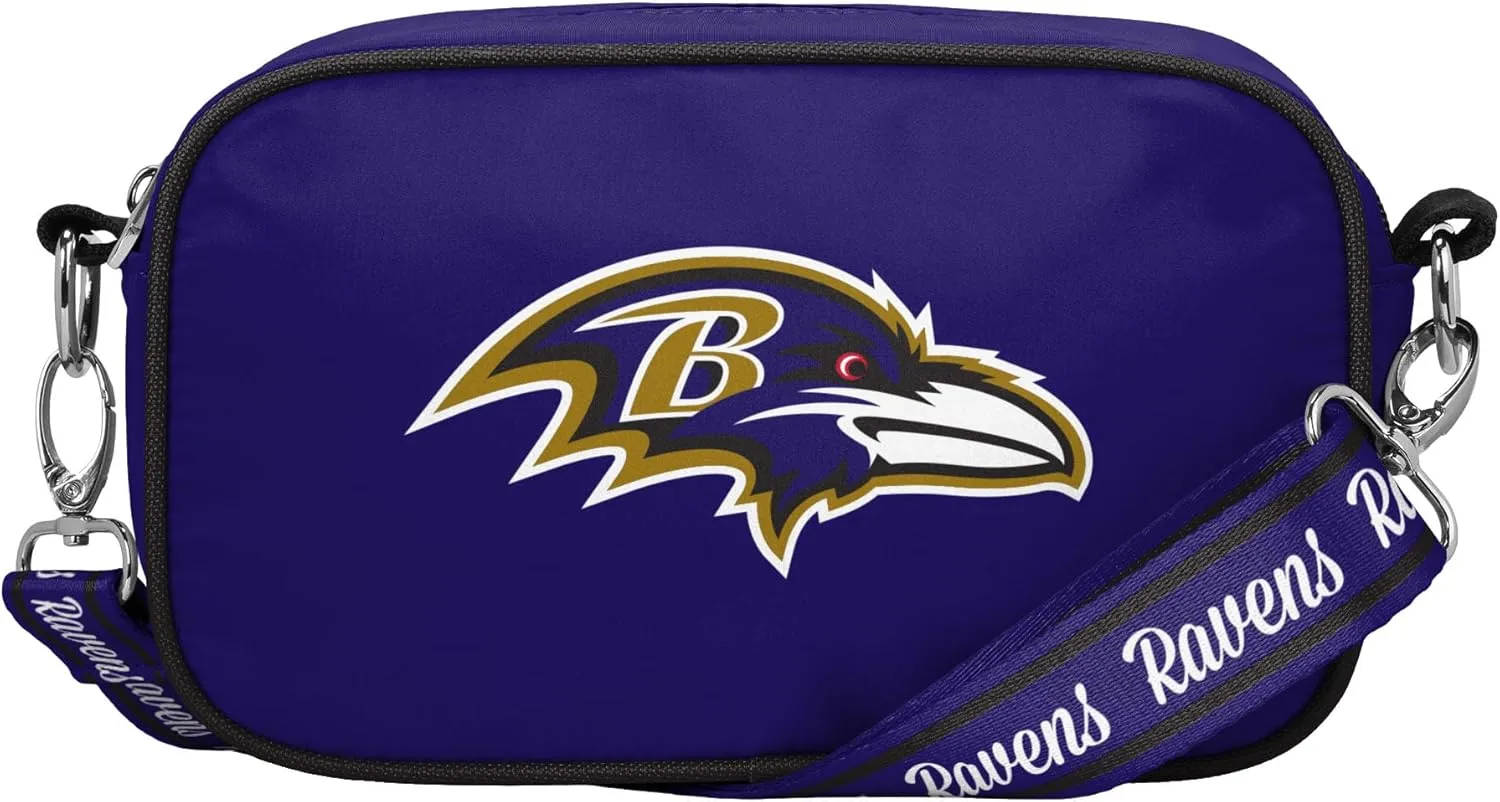 FOCO NFL Team Logo Solid Crossbody Bag