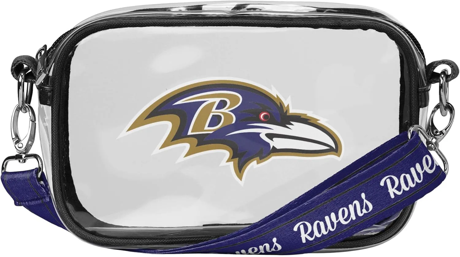 FOCO NFL Team Logo Stripe Clear Crossbody Bag