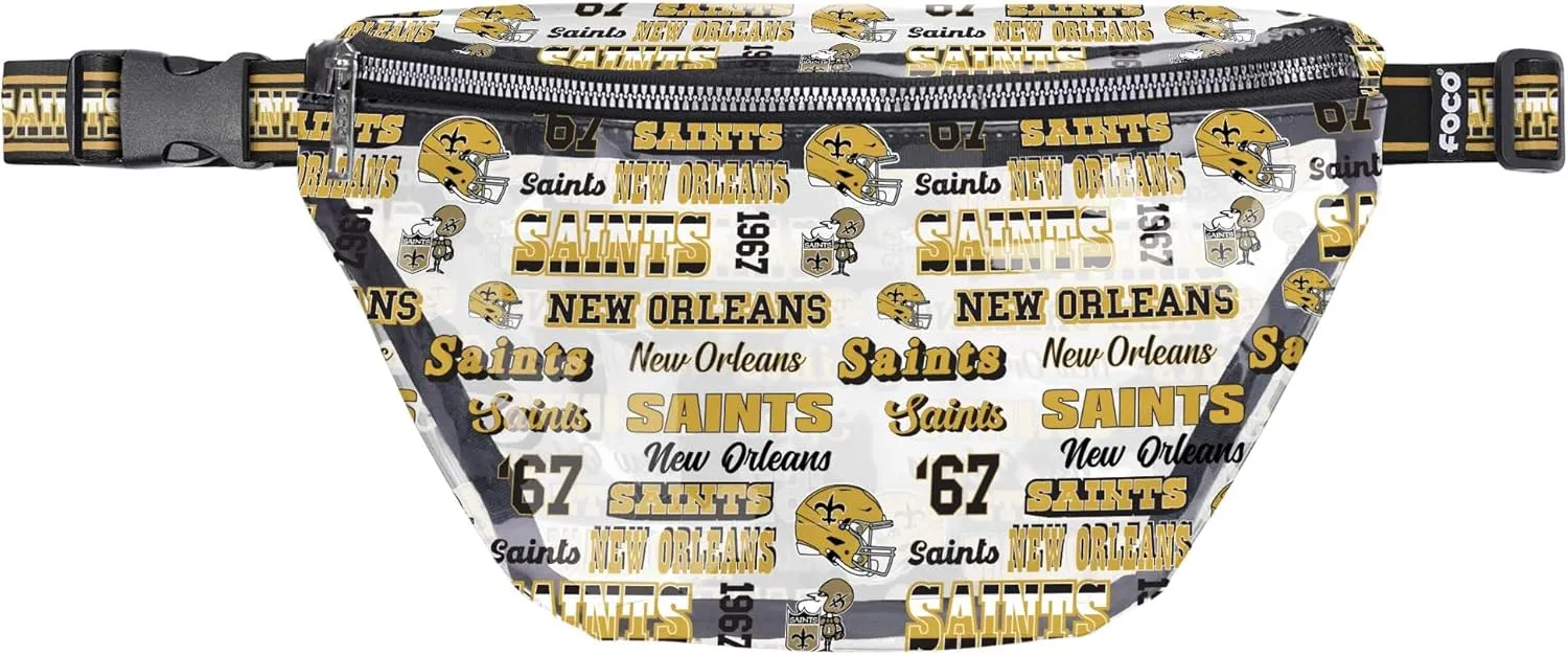 FOCO Philadelphia Eagles NFL Repeat Retro Print Clear Fanny Pack