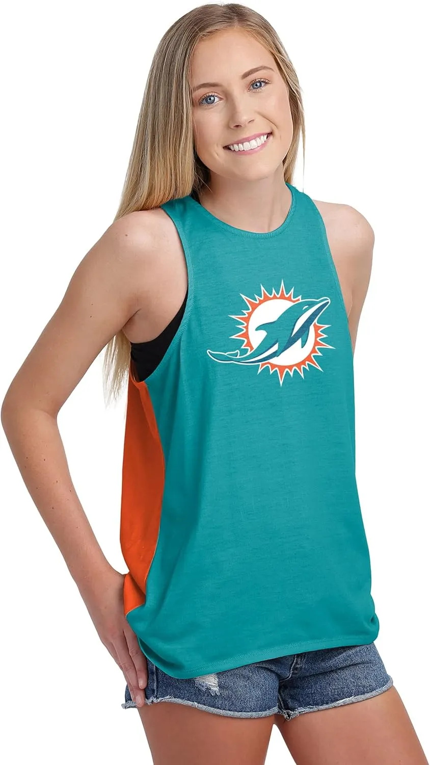 FOCO Women's NFL Team Logo Tie-Breaker Tank Top Shirt