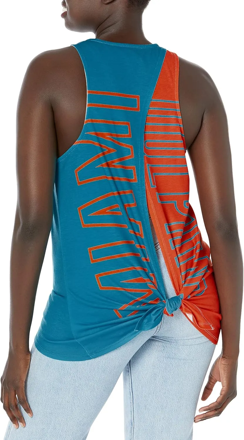 FOCO Women's NFL Team Logo Tie-Breaker Tank Top Shirt