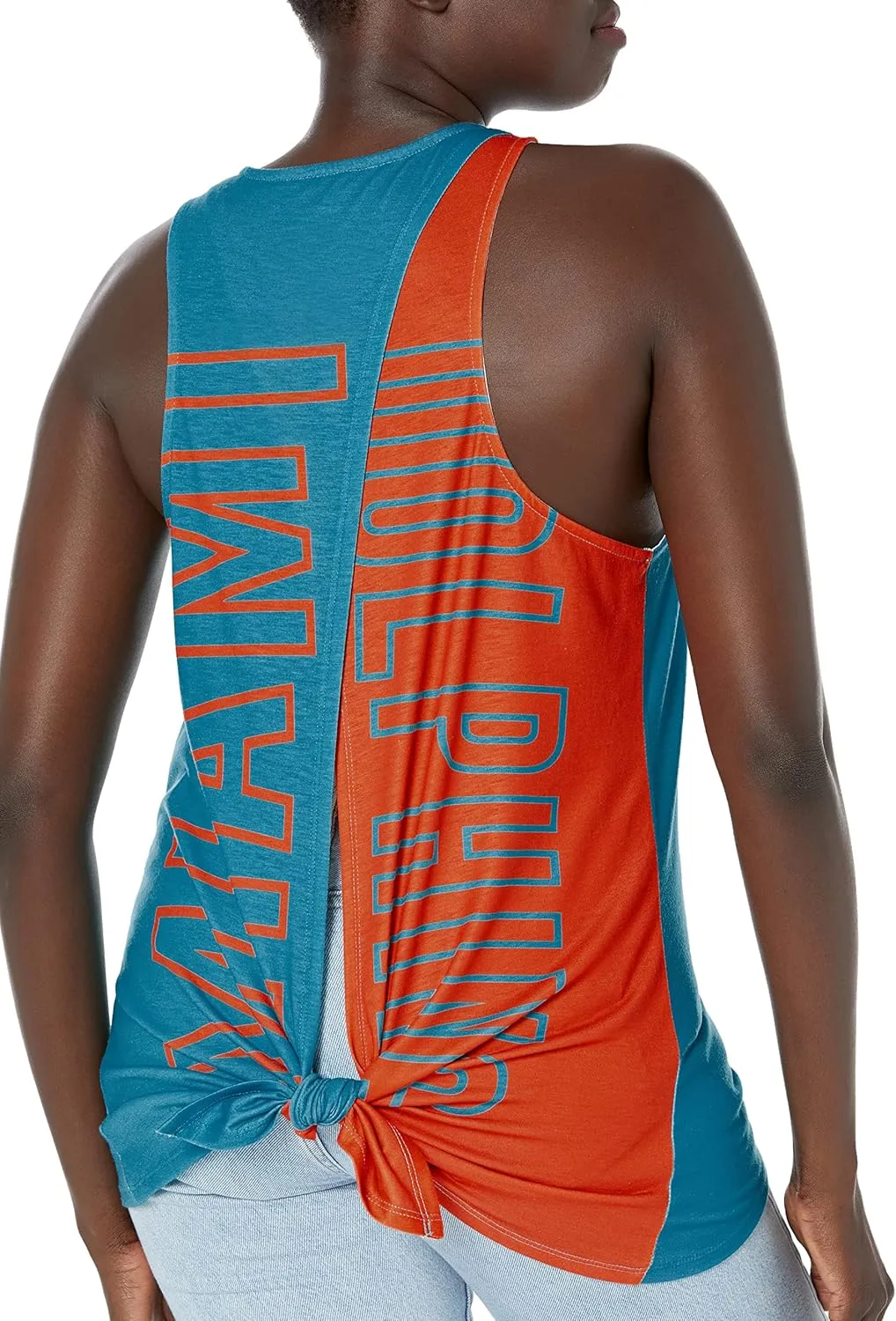 FOCO Women's NFL Team Logo Tie-Breaker Tank Top Shirt