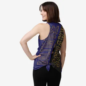 FOCO Women's NFL Team Logo Tie Breaker Tank Top Shirt