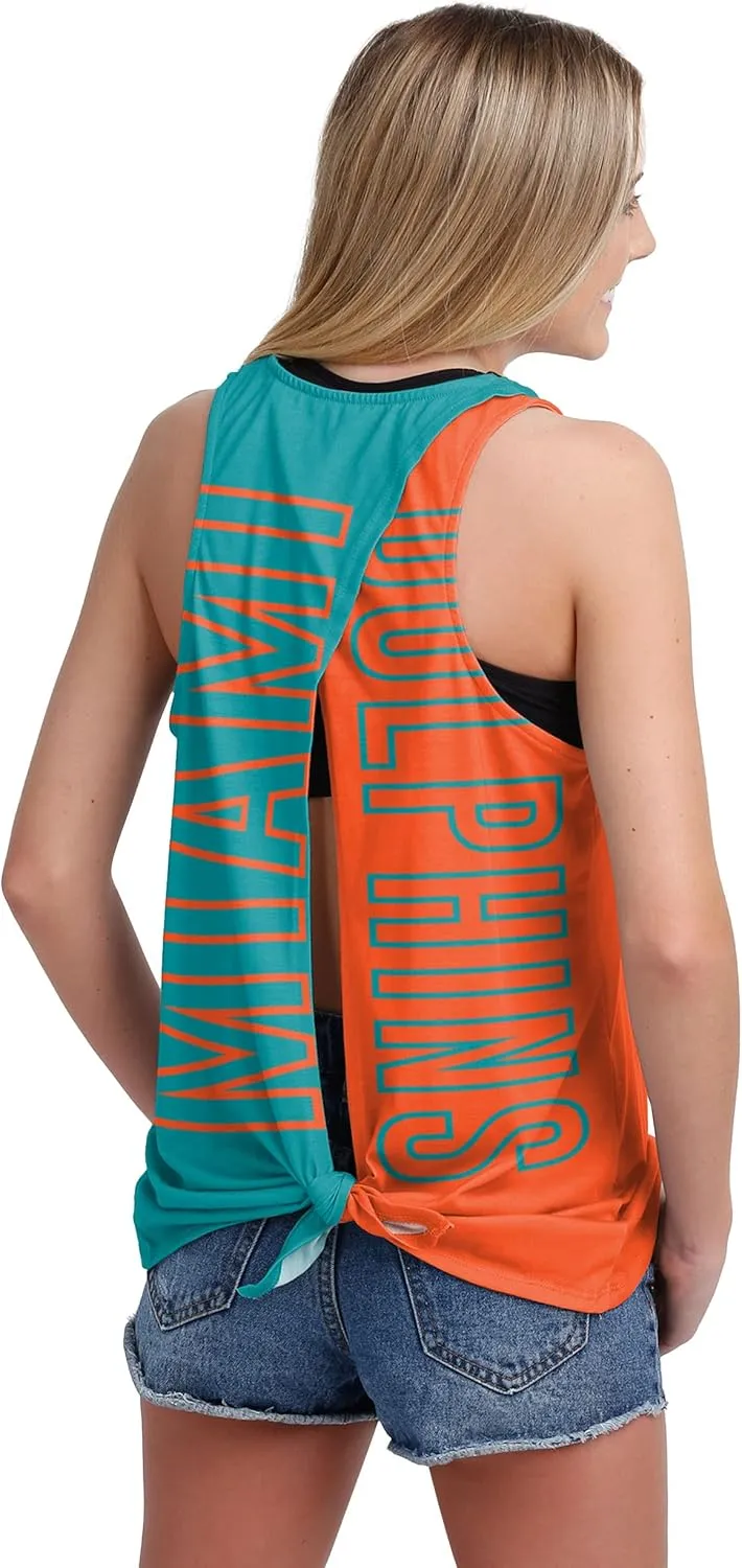 FOCO Women's NFL Team Logo Tie-Breaker Tank Top Shirt