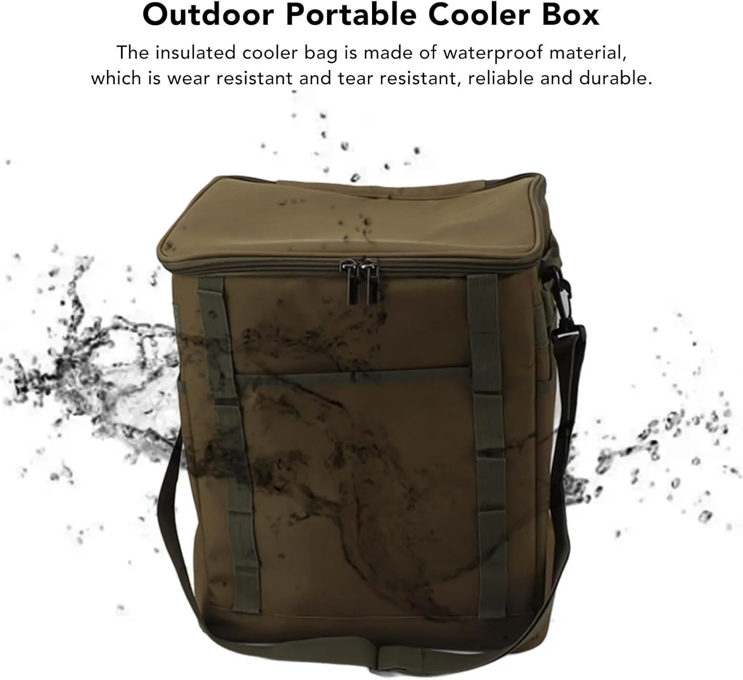 Foldable Insulated Cooler Bag, Outdoor Portable Camping Cooler Bag Multi Functional Large Capacity for Picnic