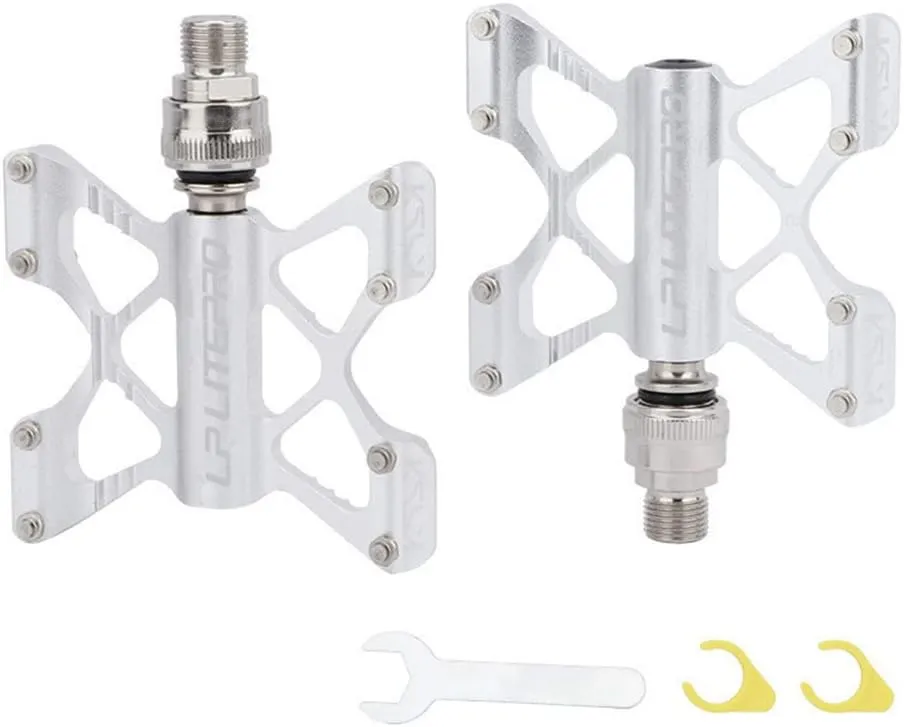 Folding Bicycle Pedal Aluminum Alloy Double Side Quick Release Pedal for Brompton pedel for dahon for Birdy Non-Slip Pedals