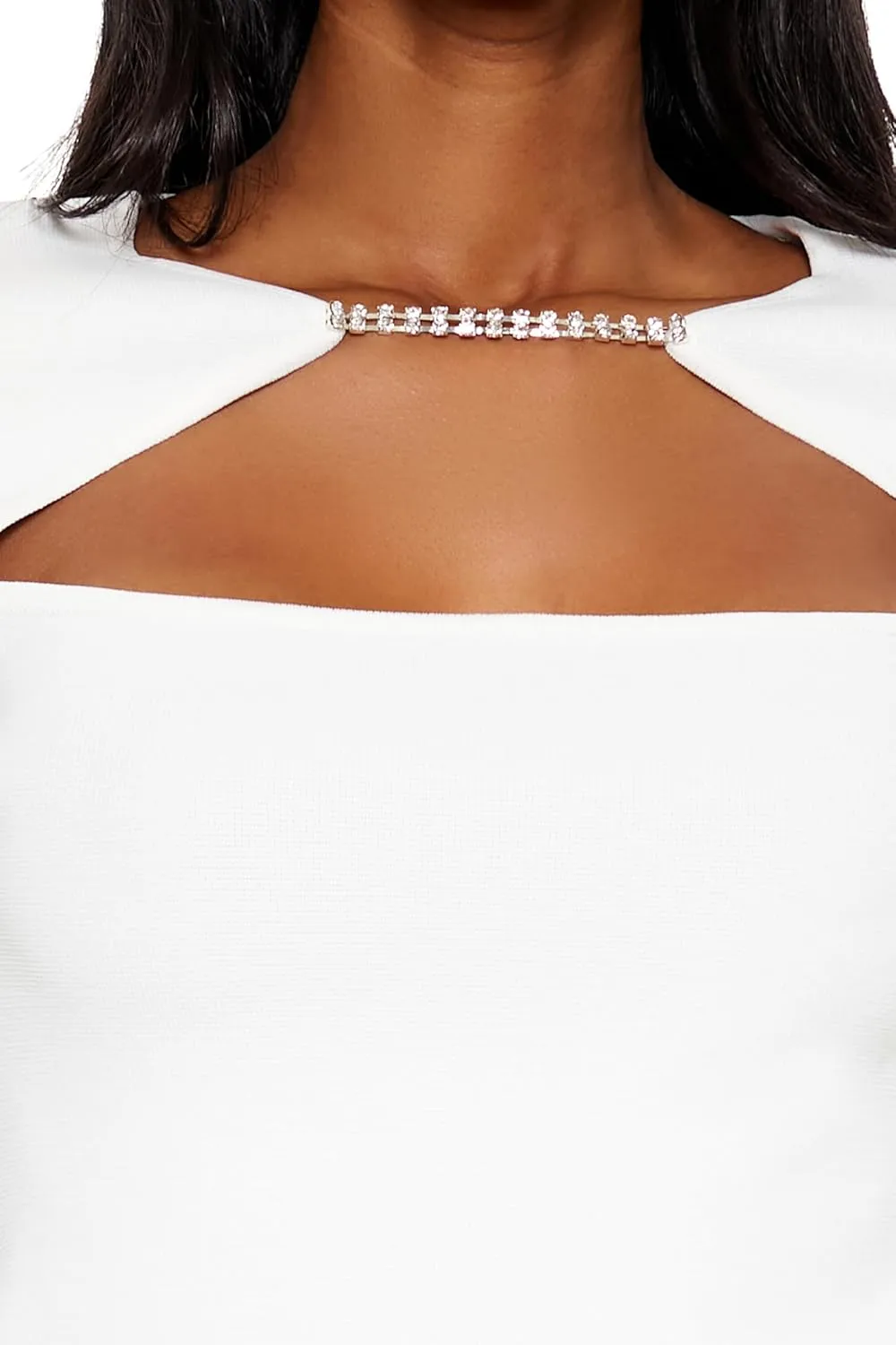 Forever 21 Women's Faux Gem Cutout Sweater