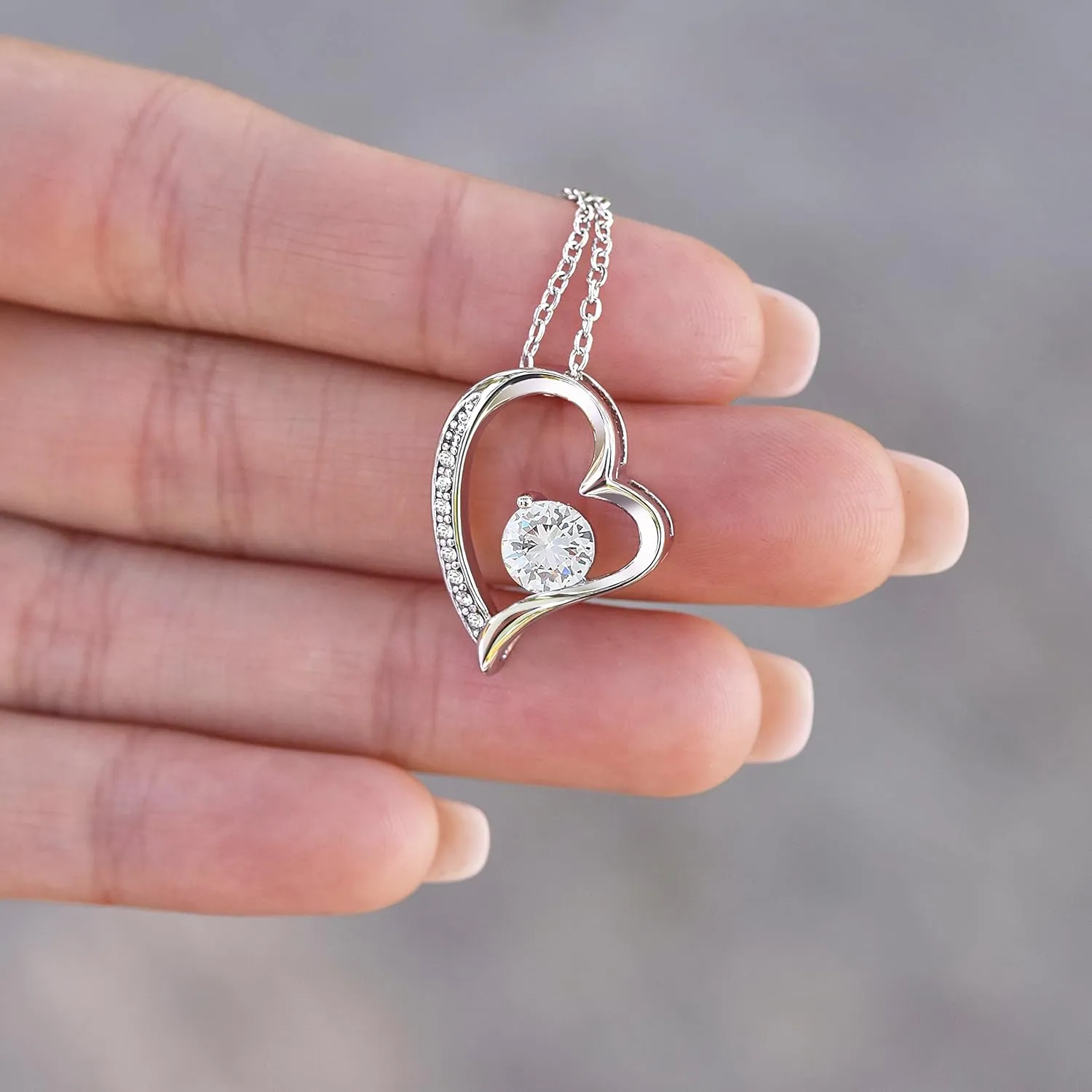 Forever Love Necklace Message Card To My Beautiful Soulmate, The Woman of My Dreams