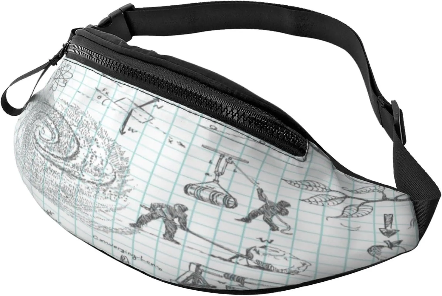 Formula Mathematics Physics Science Fanny Pack, Crossbody Waist Packs for Women Men Waist Bags with Adjustable Strap for Travel Running Hiking Sport