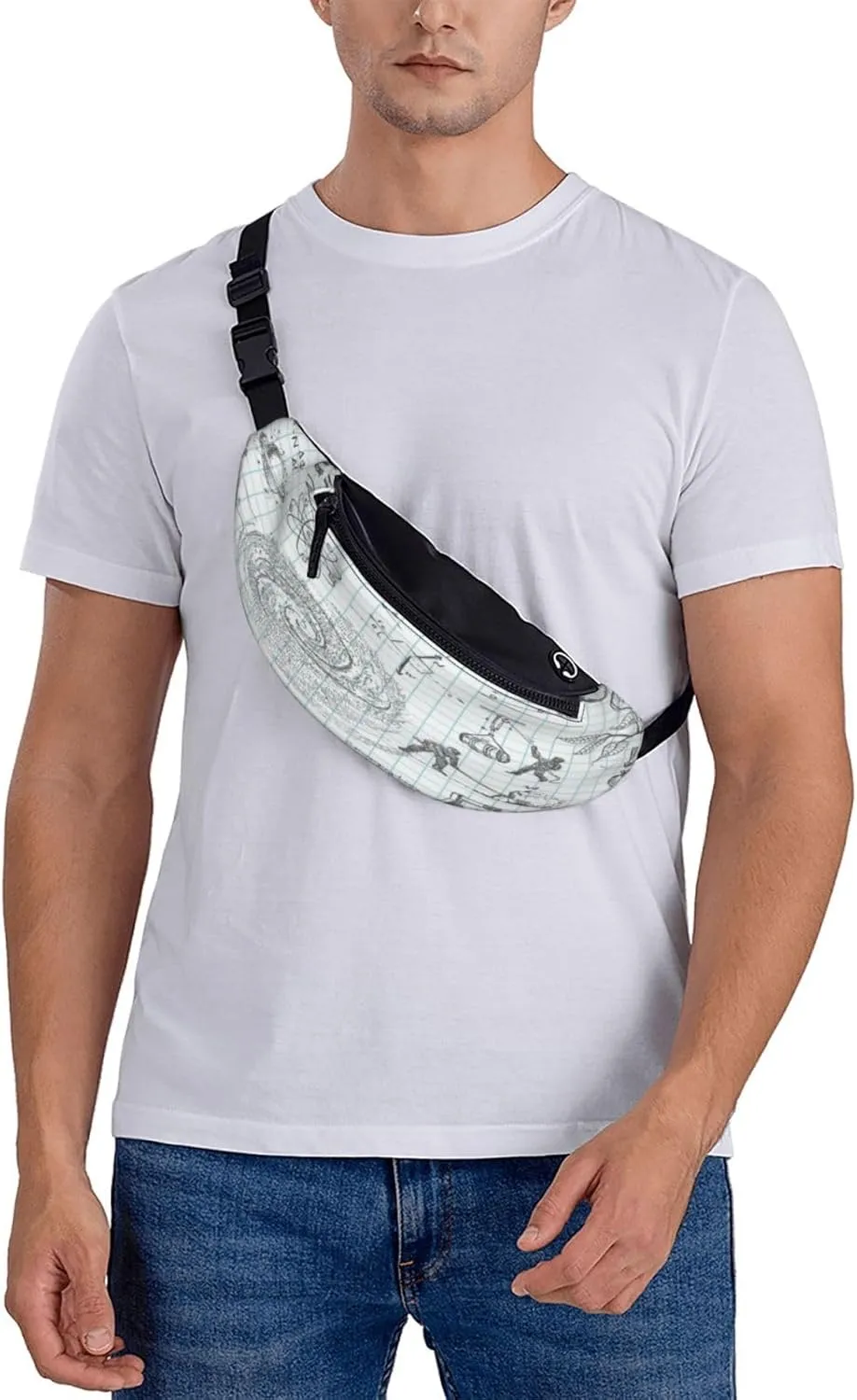 Formula Mathematics Physics Science Fanny Pack, Crossbody Waist Packs for Women Men Waist Bags with Adjustable Strap for Travel Running Hiking Sport