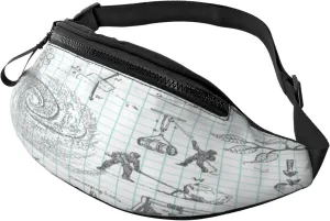 Formula Mathematics Physics Science Fanny Pack, Crossbody Waist Packs for Women Men Waist Bags with Adjustable Strap for Travel Running Hiking Sport