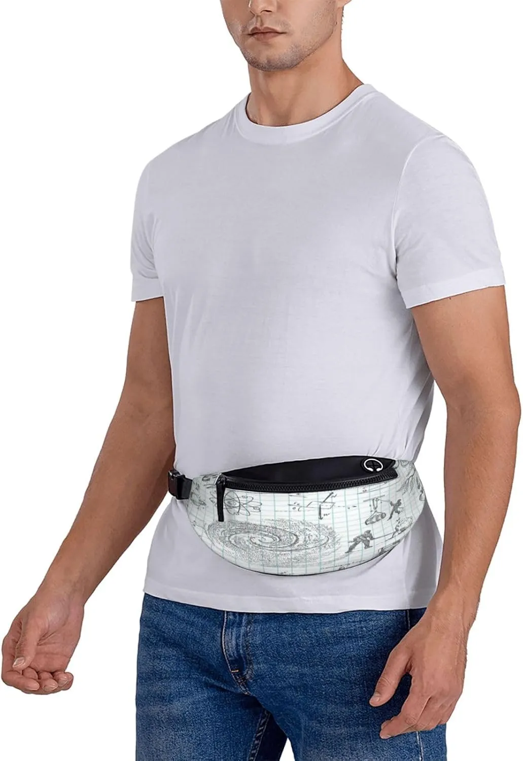 Formula Mathematics Physics Science Fanny Pack, Crossbody Waist Packs for Women Men Waist Bags with Adjustable Strap for Travel Running Hiking Sport