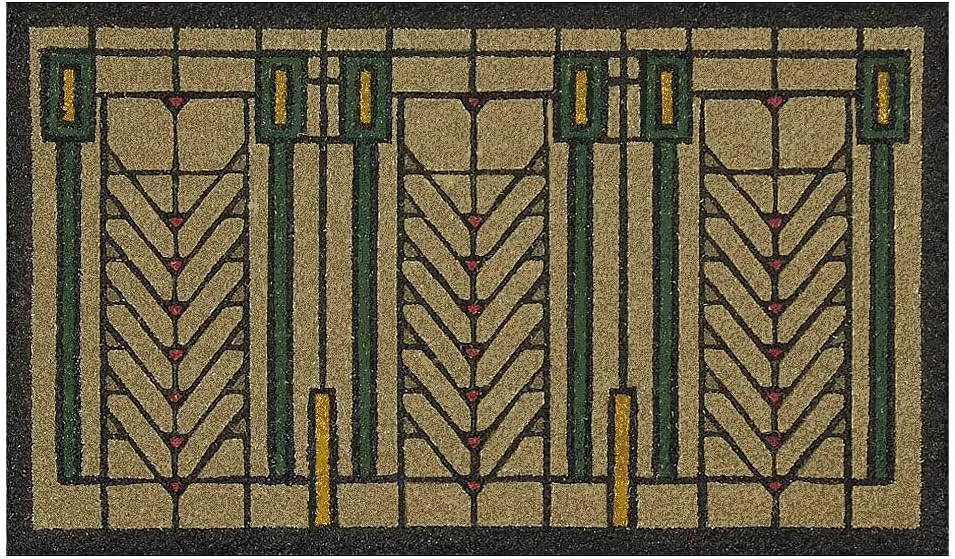 Frank Lloyd Wright Colored Tree of Life Doormat