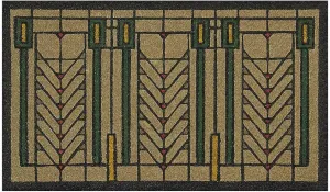Frank Lloyd Wright Colored Tree of Life Doormat
