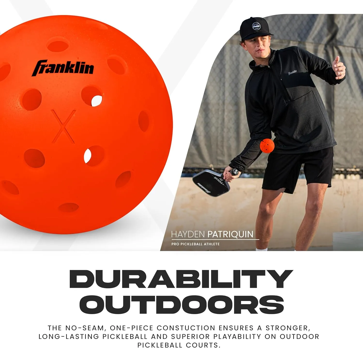 Franklin Sports X-40 Outdoor Pickleballs - Official Ball of USA Pickleball, APP Tour   Pickleball US Open - 3 Packs, 12 Packs, 36 Pickleball Buckets, 50, 100   400 Bulk Packs of Regulation Pickleballs